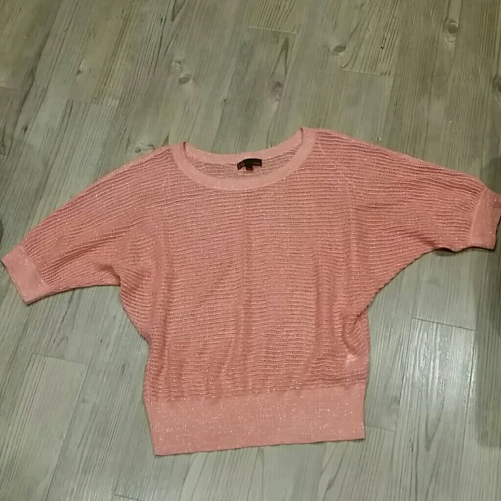 Pink orange shiny top